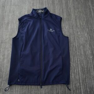 Greyson Vest Jacket Men Blue Full Zip Navy Blue Solid Dallas Cowboys Golf Medium